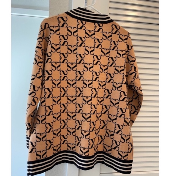 Sandro Reversible Oversized Cardigan Brown - Picture 5 of 7